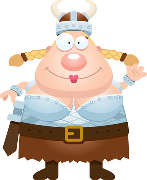 recommend clip art: Cartoon Valkyrie Waving