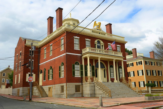 Custom House at the Salem Maritime National Historic Site (NHS) in Salem, Massachusetts, USA. This federal style building was built in 1819 and is the first NHS in the United States.