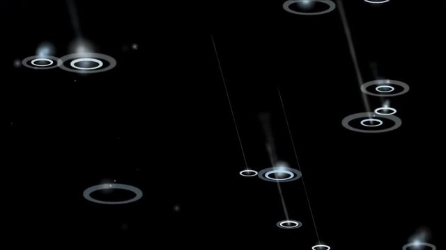 4k Ripple pond water background,abstract particle rainy lake rain drop at night backdrop.