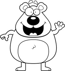 Cartoon Bear Waving
