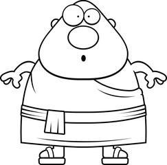 Surprised Cartoon Buddhist Monk
