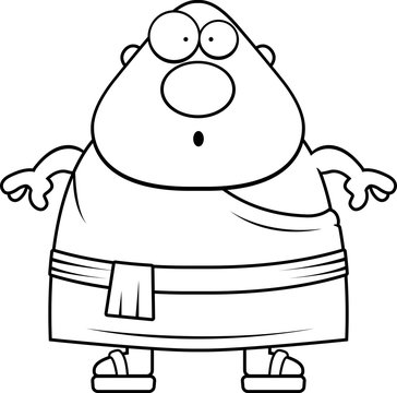 recommend clip art: Surprised Cartoon Buddhist Monk