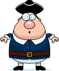 Surprised Cartoon Colonial Man
