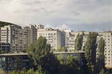 Multi-storey residential buildings.