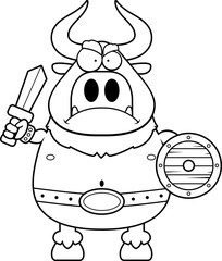 Angry Cartoon Minotaur