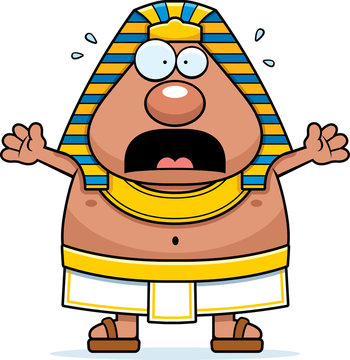 recommend clip art: Scared Cartoon Egyptian Pharaoh