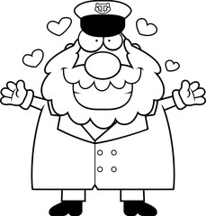 Cartoon Sea Captain Hug