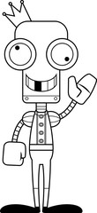 Cartoon Silly Prince Robot
