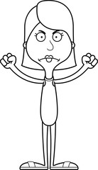 Cartoon Angry Woman Swimsuit