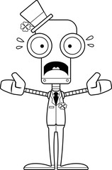Cartoon Scared Irish Robot