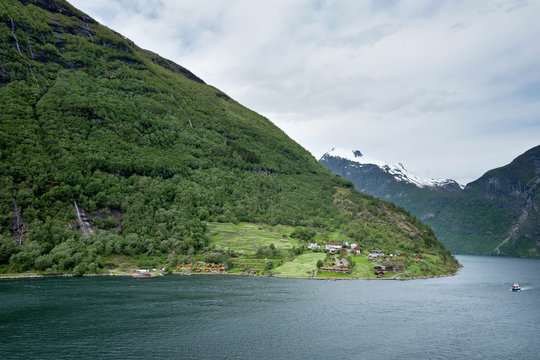 Geirangerfjord. The fjord is one of Norway's most visited tourist sites.