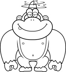 Cartoon Stupid Gorilla