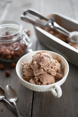 Chocolate hazelnut ice cream