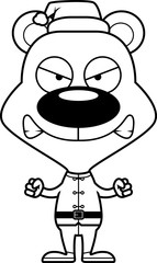 Cartoon Angry Xmas Elf Bear