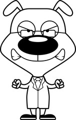 Cartoon Angry Scientist Puppy