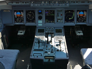 avion de ligne poste de pilotage