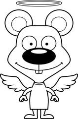 Cartoon Smiling Angel Mouse