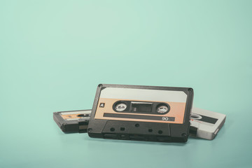 Fototapeta premium Audio cassettes (retro toning)