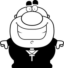 Cartoon Priest Smiling