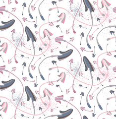 Magic mushrooms pattern seamless . Flat style for web vector illustration