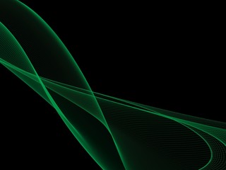 Abstract soft green wave design element 