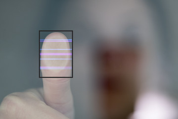 Biometric fingerprint scanner concept