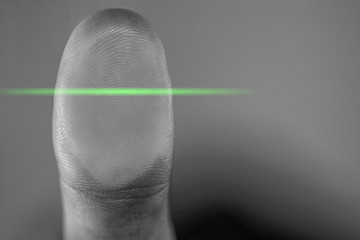Biometric fingerprint scanner concept