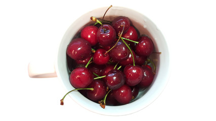Fresh red sweet cherries