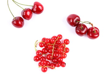 Cherries and currants in a vacuum