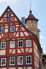 Fototapeta premium traditional german timber frame house in Waiblingen (Baden-Wuerttemberg)