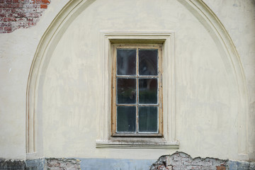 window in old wall.