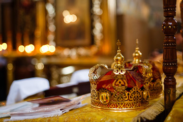 Crown for Wedding in Orthodox church gold