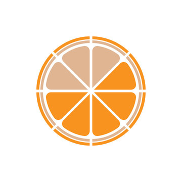 Mandarin orange flat icon.