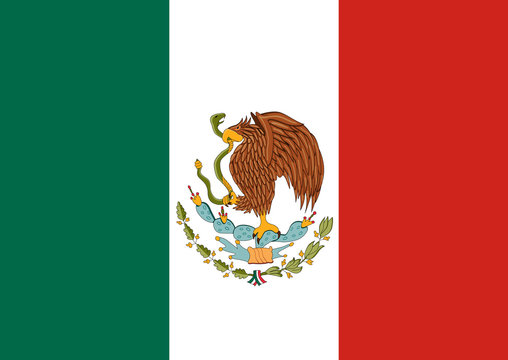 Flag of Mexico. Mexican national background.