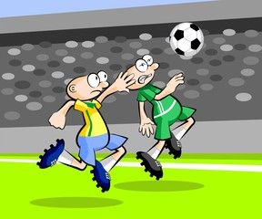 Cartoons Soccer players