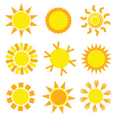 sun set collection in yellow illustration