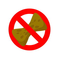 Stop old sponge. It is forbidden to use sponge for washing. Red prohibitory road sign