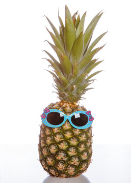 Pineapple in sunglasses