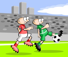Cartoons Soccer players