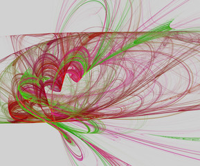 Fractal abstraction of smoke hearts