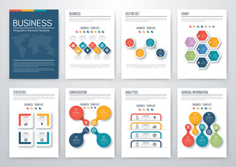 Set with infographics