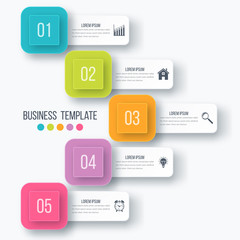 Vector illustration infographic five options