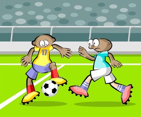 Cartoons Soccer players