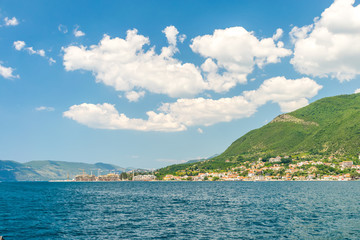 Fototapeta premium On the coast of the Boka-Kotorsky Bay is the construction of luxury hotels.