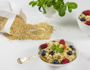 Russian porridge and a packet of cereals