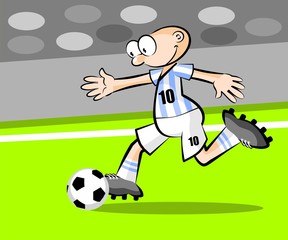Argentinian Cartoon Soccer player