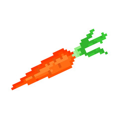 Pixelated carrot for mobile games and applications