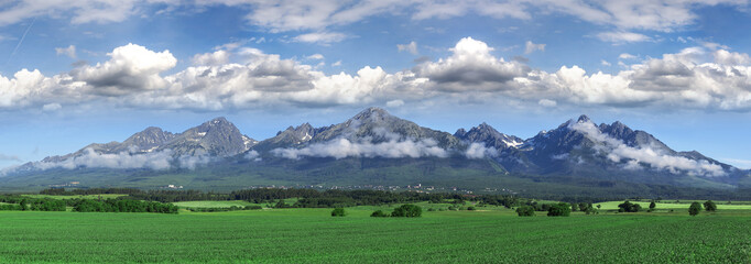 High Tatras mountains - panorama. © Denis Rozhnovsky