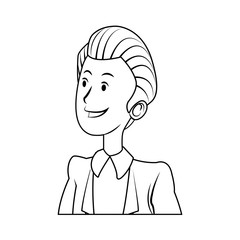 portrait male business man cartoon work people vector illustration