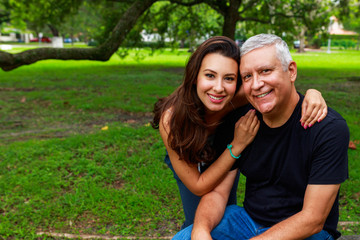 Naklejka premium Father and Daughter